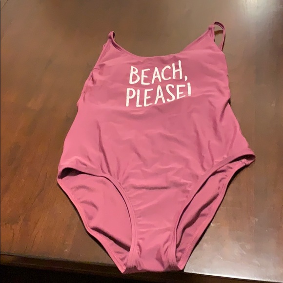Cheeky HighLeg Beach Please One Piece Swimsuit Med - Picture 1 of 2